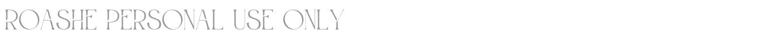 Roashe font preview